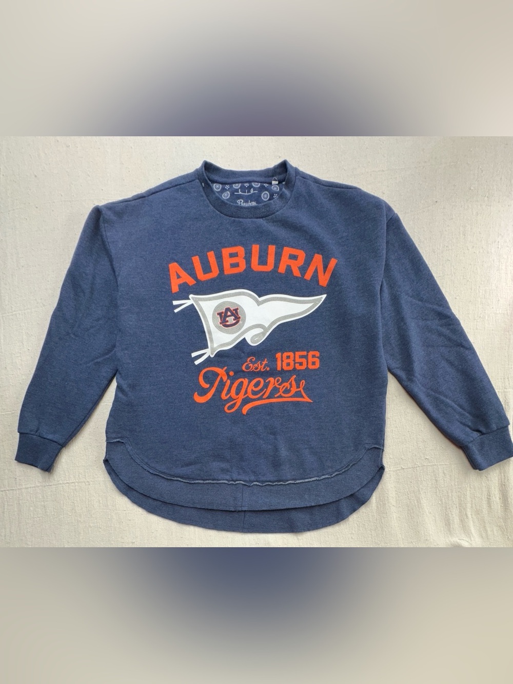 Pressbox Auburn Tigers Fleece Sweatshirt Women’s Large Gray Blue NCAA (e)